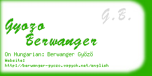 gyozo berwanger business card